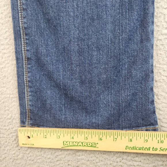 Levi’s Perfect Waist 525 Boot Cut Jeans Women's Sz 16 Mid Rise Dark Wash Stretch - Picture 5 of 12